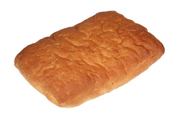 Isolated Italian ciabatta bread