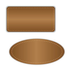empty leather badges vector