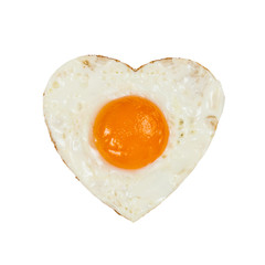 Fried eggs in ideal heart