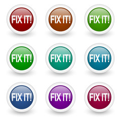 fix it vector icons set