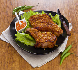 pork chops with mustard