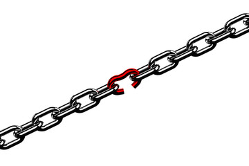 Fototapeta premium Broken chain