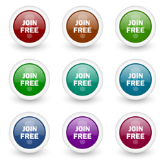 join free vector icon set