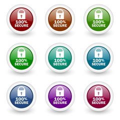 protection vector icon set