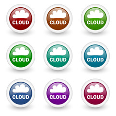 cloud vector icon set