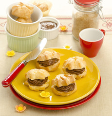 choux pastry with chocolate
