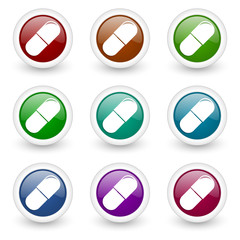 medicine vector icon set