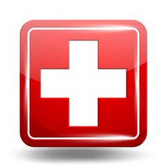 Obraz premium Medical Icon. Emergency Symbol Red Set