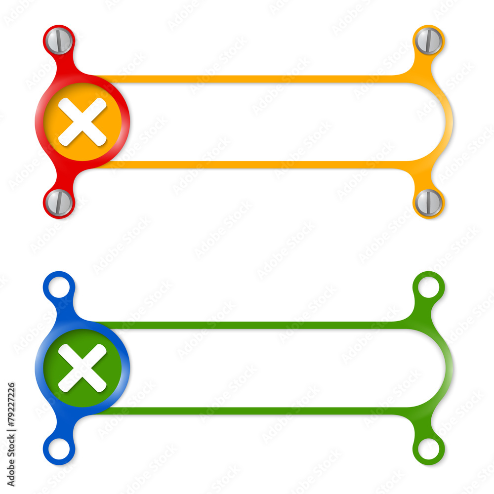 Poster vector abstract colored frame and multiplication symbol
