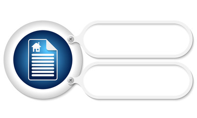 white frames and document icon and home symbol