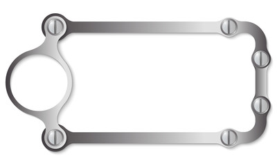 vector metal frame with screws