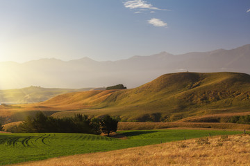 Sunset over Kaikoura Peninsula Walkway, New Zealand