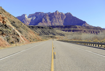Driving in the mountains and canyons, Southwestern USA