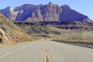 Driving in the mountains and canyons, Southwestern USA