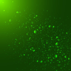 Green magic light abstract background