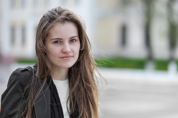 Portrait pretty young woman