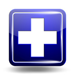 Obraz premium Medical Icon. Emergency Symbol. Blue Set