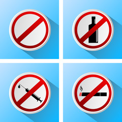signs that prohibit bad habits