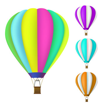 set of colorful Hot air balloon