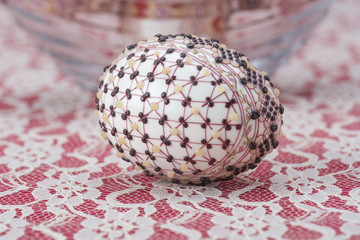 Traditional wax painted Easter egg