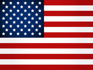 Naklejka premium American flag. Vector art.