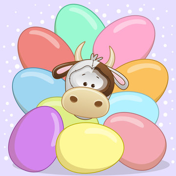 Cow with eggs