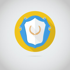 Flat  icon with laurel wreath