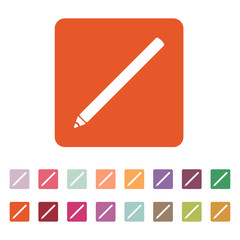 The pencil icon. Pen symbol. Flat Vector