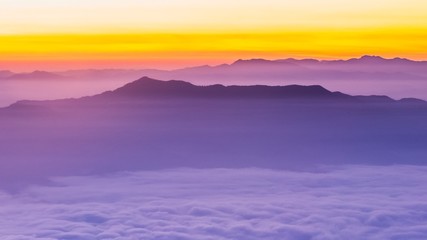 High angle view mountain peak