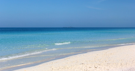 The view on the ocean water with waves