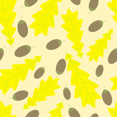 Acorn and oak leaf pattern