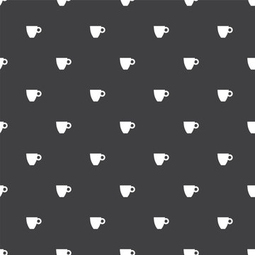 Tea Cup, Vector Seamless Pattern .