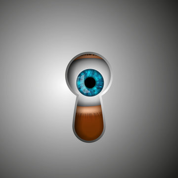 the human eye in the keyhole