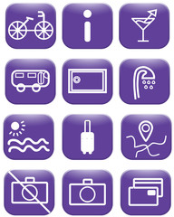 Travel and hotel icons