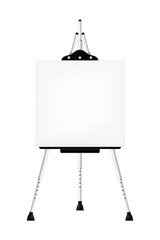 Metal easel isolated background. Vector illustration.
