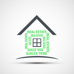 Vector icon of real estate