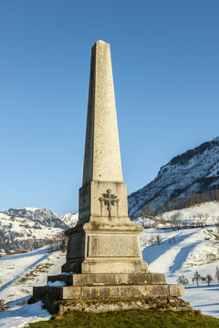 Überfall-Denkmal auf dem Allweg bei Stans, Nidwalden, Schweiz