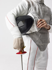 male asian fencer