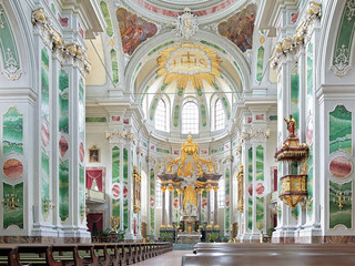 Fototapeta na wymiar Interior of Mannheim Jesuit Church, Germany