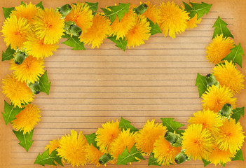 Obraz premium Frame of flowers