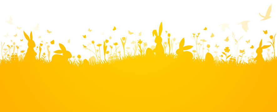 Ostern Osterkarte Ostermotiv Hintergrund Vektor Panorama