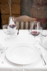 Restaurant serving table