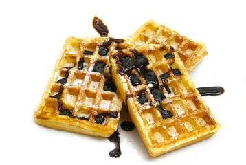 Waffeln mit Ahornsirup