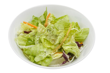 grüner Salat mit Vinegrette Dressing