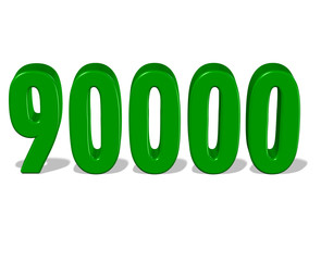 yeşil renkli 90000 sayısı