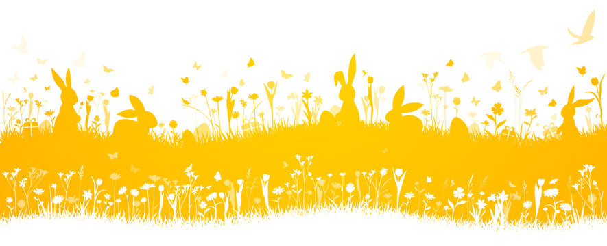Ostern Osterkarte Ostermotiv Hintergrund Vektor Panorama