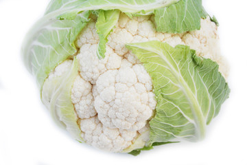 cavolfiore_ verdura su sfondo bianco