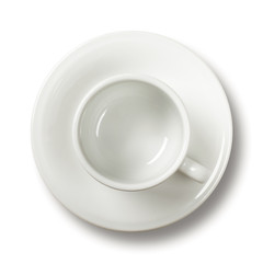 Tazza vuota isolata
