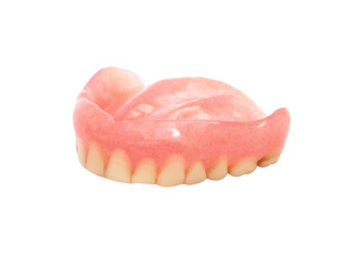 Denture isolated on the white background