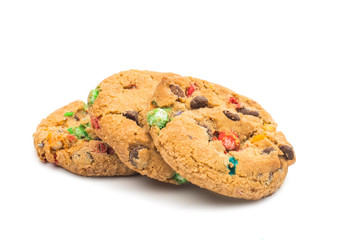 cookies with colored chocolate drops